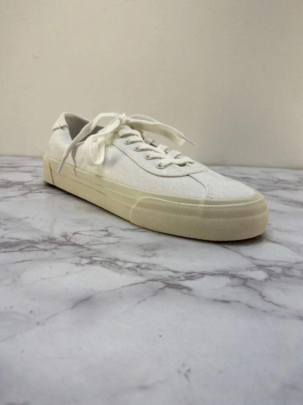 Madewell Women's White Sidewalk Low-Top Sneaker In Canvas SZ 7.5